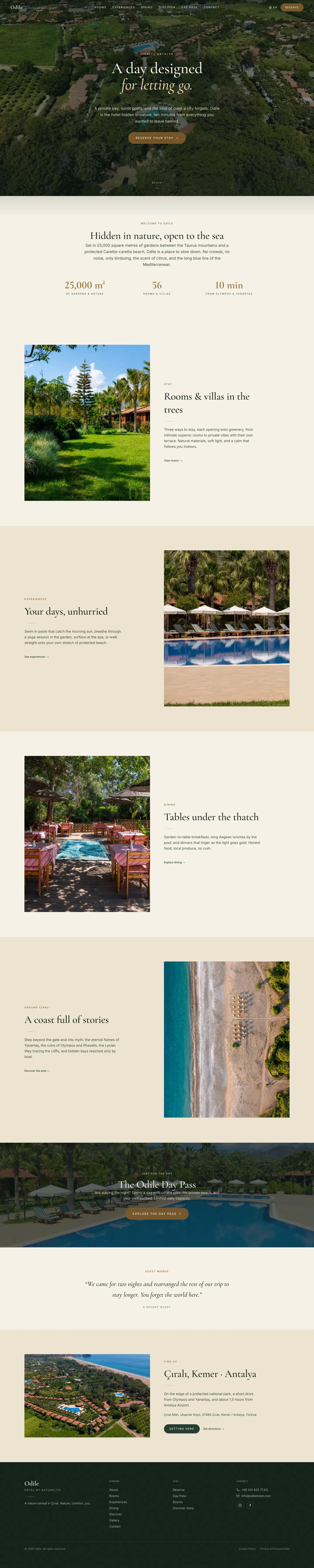 Full odilehotel.com homepage, top to bottom
