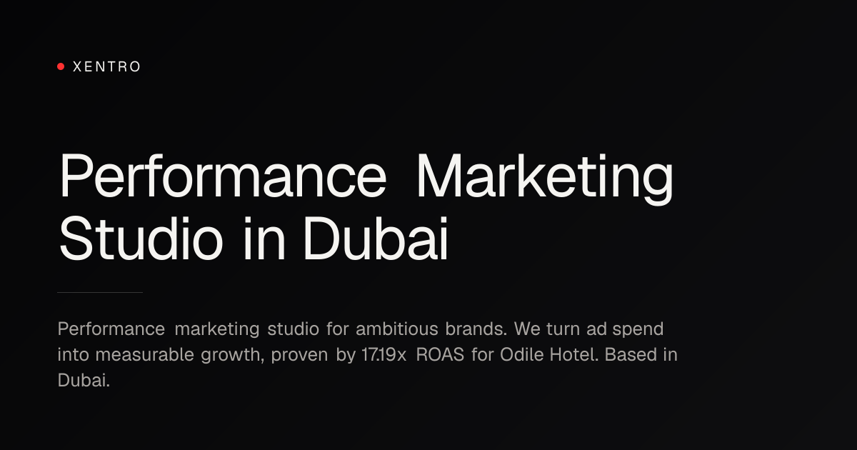 Xentro: Performance Marketing Studio · Xentro